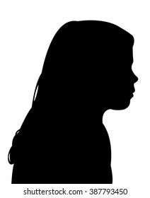a child head silhouette vector