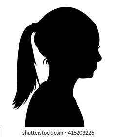 a child head silhouette vector
