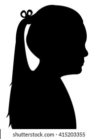 a child head silhouette vector