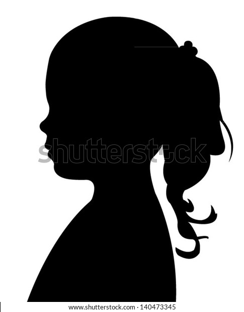 Child Head Silhouette Vector Stock Vector (Royalty Free) 140473345
