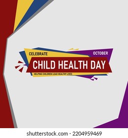 Child Health Day Icon Vektor Design Tamplae