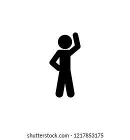 child, hello icon. Element of child icon for mobile concept and web apps. Glyph child, hello icon can be used for web and mobile