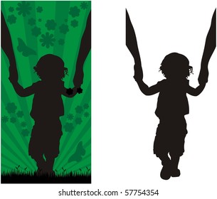 child holding hands