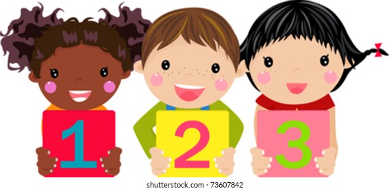  child holding number