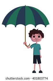 Child holding Umbrella 