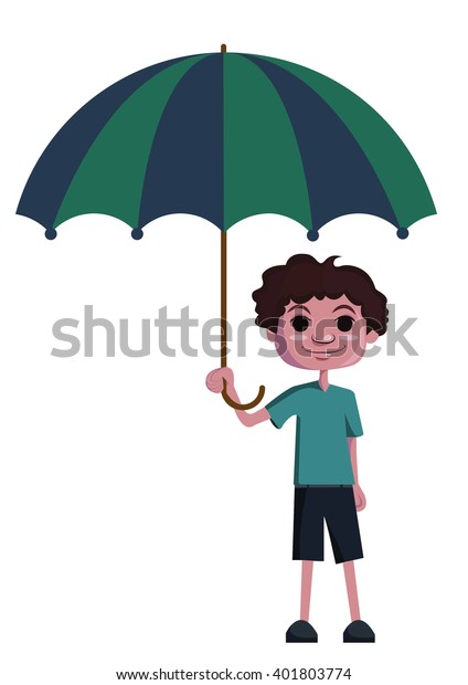 Child Holding Umbrella Stock Vector (Royalty Free) 401803774 | Shutterstock