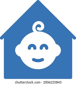child house vector glyph colour icon