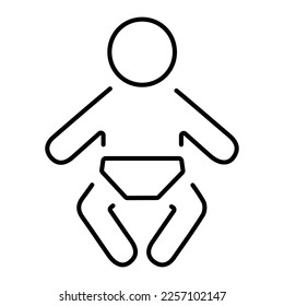 Kindersymbol auf weißem Hintergrund, Vektorgrafik.