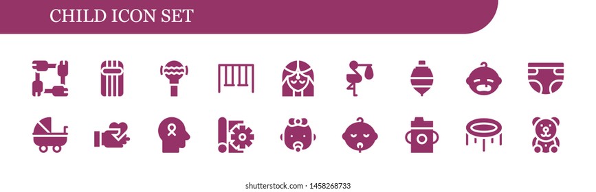 Child Icon Set 18 Filled Child Stock Vector (Royalty Free) 1458268733 ...