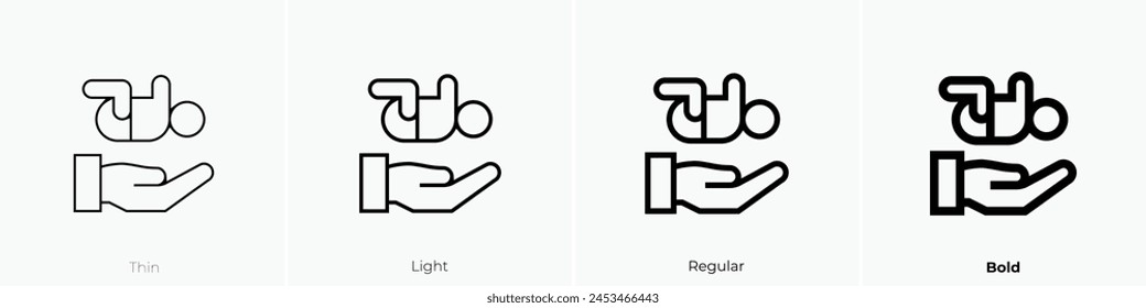 child icon. Thin, Light Regular And Bold style design isolated on white background