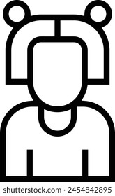 child icon. Thin linear style design isolated on white background