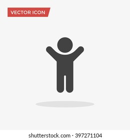 Child Icon in trendy flat style isolated on grey background. Man symbol for your web site design, logo, app, UI. Vector illustration, EPS10.