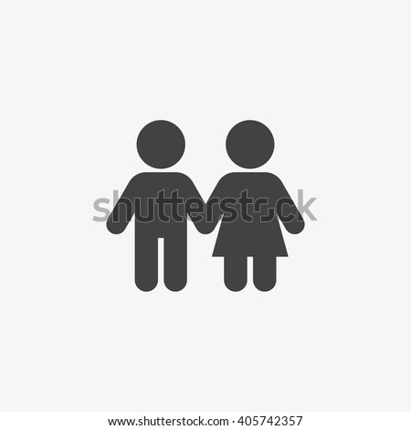 Child Icon in trendy flat style isolated on grey background. Children symbol for your web site design, logo, app, UI. Vector illustration, EPS10.