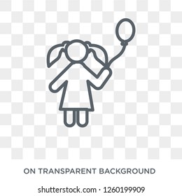 child icon. Trendy flat vector child icon on transparent background from family relations collection. High quality filled child symbol use for web and mobile