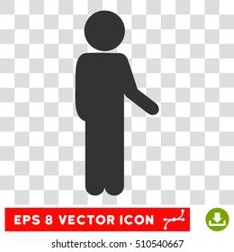 Child Idler EPS vector icon. Illustration style is flat iconic gray symbol.