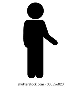 Child Idler vector icon. Style is flat symbol, black color, rounded angles, white background.