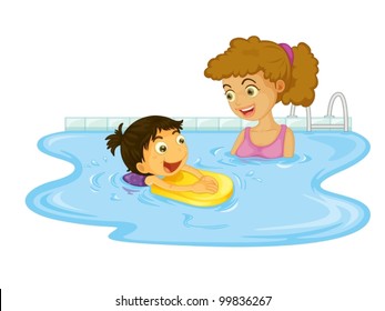 Child illustration on a white background