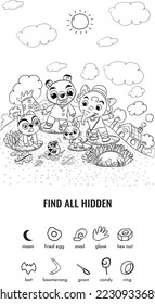 Child Intelligence Development Find Hidden Object