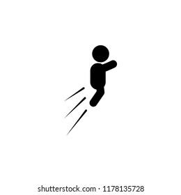 child is jumping icon. Element of toddler development icon for mobile concept and web apps. Glyph child is jumping icon can be used for web and mobile