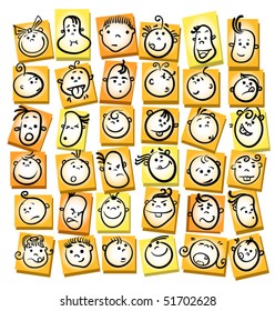 child kid face icons