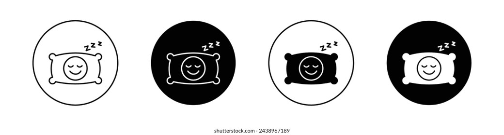 child or kid sleeping icon set. Baby taking nap vector symbol.