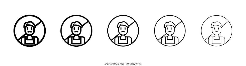 Child labor free icon Symbol mark in Outline style