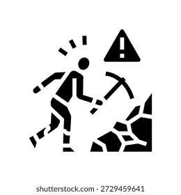 Vetor de ícone de glifo de trabalho infantil. sinal de trabalho infantil. ilustração de símbolo isolado