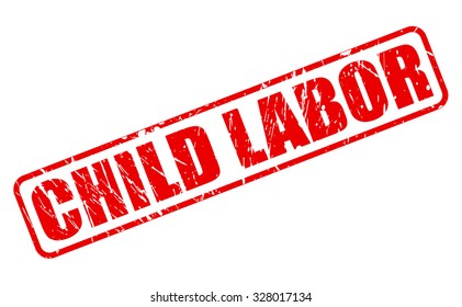 CHILD LABOR red stamp text on white