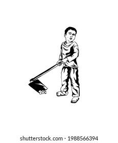 child labour illustration vector based,