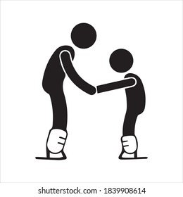 Eislaufsymbol des Kinderlernens, Vektorgrafik & Glyphe