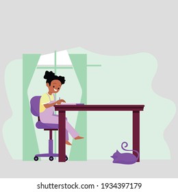 child learning and reading book