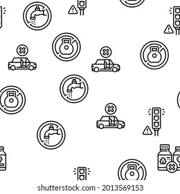 Illustration zur Sicherheit des Kindes - Vektorgrafik mit nahtlosem Muster