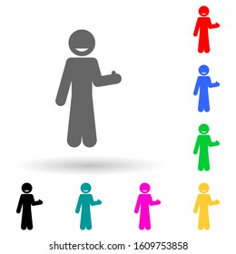 Child, like multi color style icon. Simple glyph, flat vector of child icons for ui and ux, website or mobile application