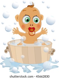 the child likes to wash