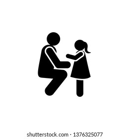 Child, listen, parenting icon. Element of positive parents icon. Premium quality graphic design icon. Signs and symbols collection icon for websites, web design on white background