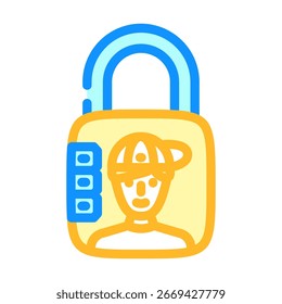 ícone de cor do recurso de bloqueio de filho vetor. sinal de recurso de bloqueio de filho. ilustração de símbolo isolado