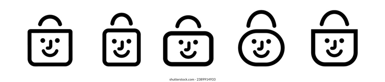 Icono minimalista de sonrisa de bloqueo infantil. vector de símbolo de bloqueo infantil