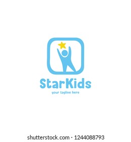 Child logo template. vector illustrator eps.10. 