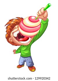 child with a lollipop
