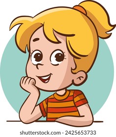 Kinder Portrait Sammlung Cartoon Vektor