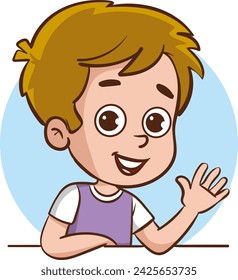 Kinder Portrait Sammlung Cartoon Vektor