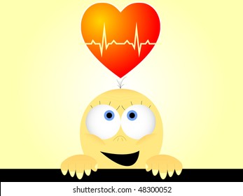 Child looking at heart