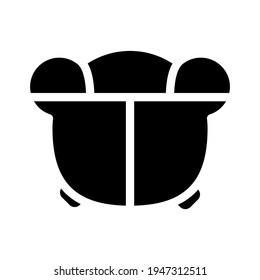 child lunchbox glyph icon vector. child lunchbox sign. isolated contour symbol black illustration