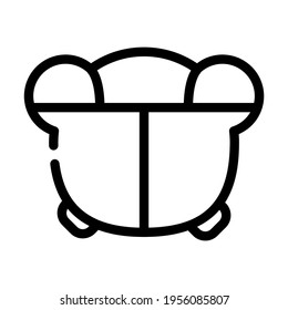 child lunchbox line icon vector. child lunchbox sign. isolated contour symbol black illustration