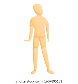 Child mannequin icon. Cartoon of child mannequin vector icon for web design isolated on white background
