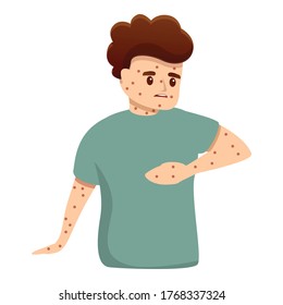 Child measles icon. Cartoon of child measles vector icon for web design isolated on white background