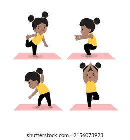 Child meditation pose yoga concept