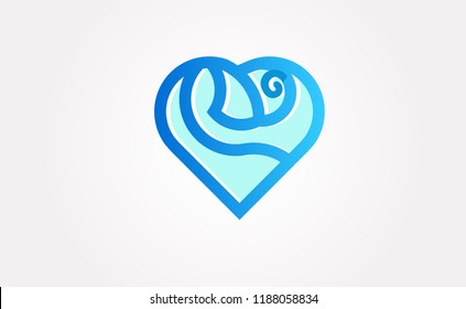 Child and mother. Abstract Vector icon