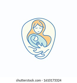 Child and Mother Care Logo Template Design