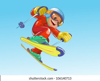 child a mountain skier